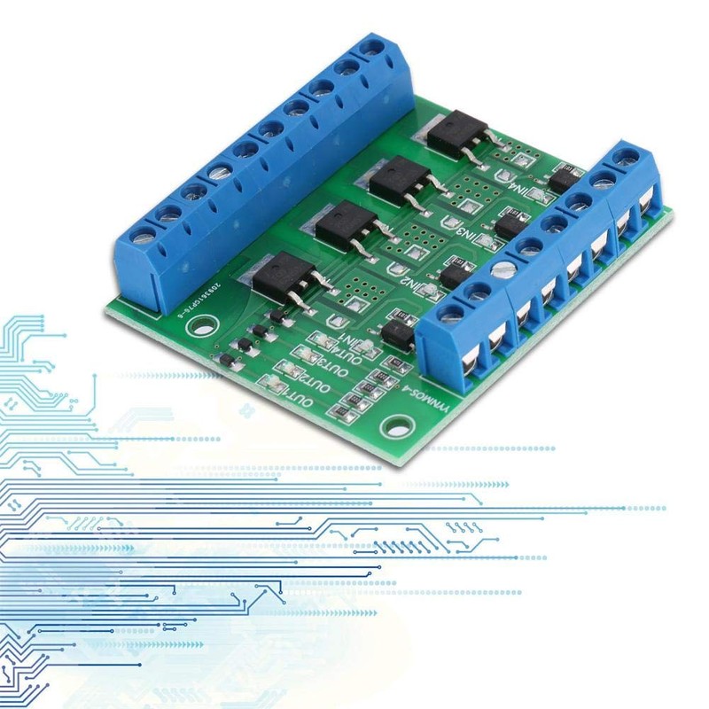 Akozon 4 Channel Driver Module PLC Amplifier Circuit Board PWM