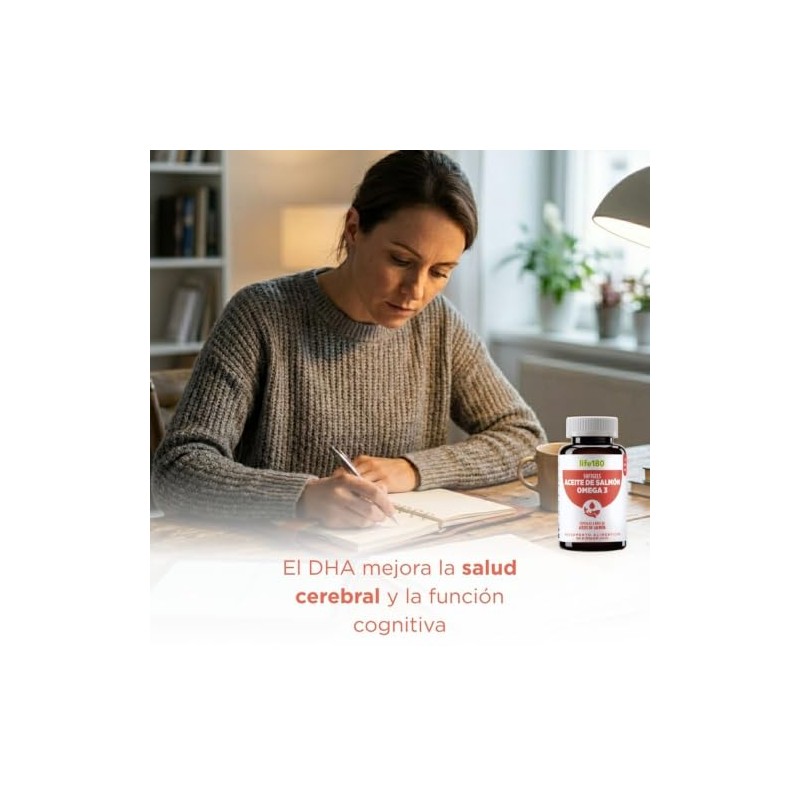 Life180 Omega 3 con Aceite de Salmón DHA y EPA