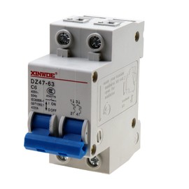 RKURCK 2 Pole 400V Low-voltage Miniature Circuit Breaker 6A Din Rail Mount DZ47-63 C6