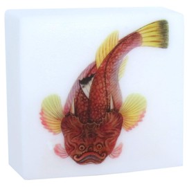 Eclectic Lady Cinnamon Scented Glycerin Soap with Vintage Ocean Creatures, Carp