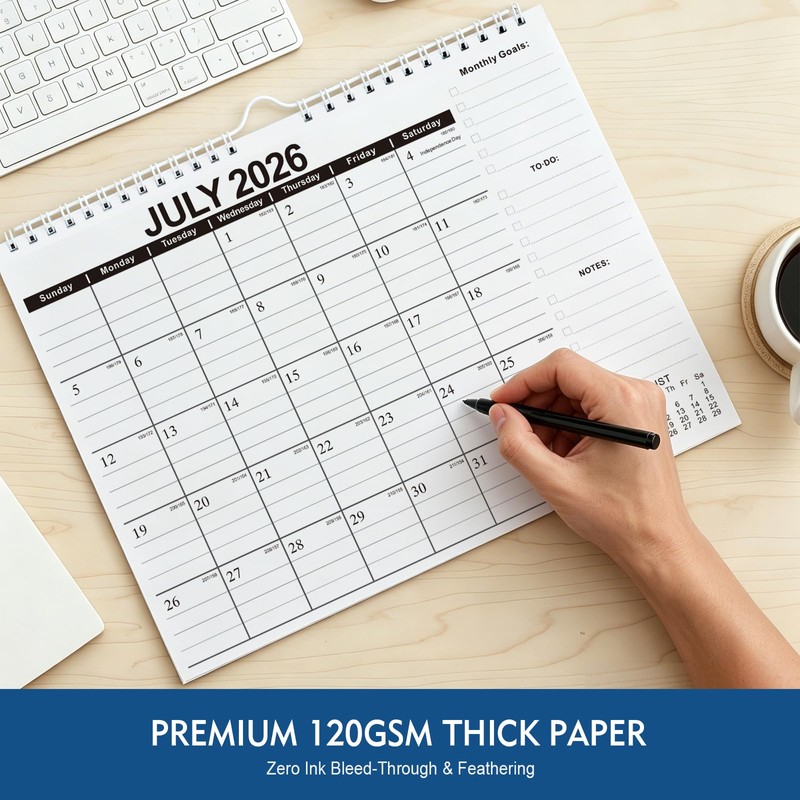 18 Month Wall Calendar 2026-2027 11x8.5 Inch, Monthly Planner Jul