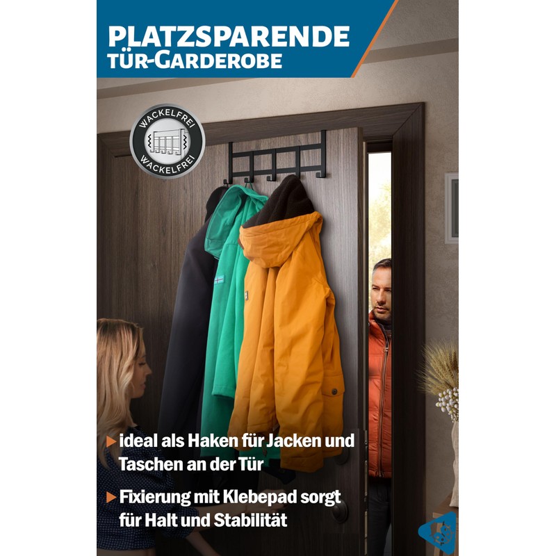 Menz Door Coat Rack for Hanging - Universal Door Hooks