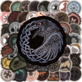 Pack of 100 Vintage Viking Aesthetic Sticker Set - Trendy, Waterproof Vinyl Stickers, Cool Stickers for Bicycles, Skateboards, Motorcycles, Cars and Laptops