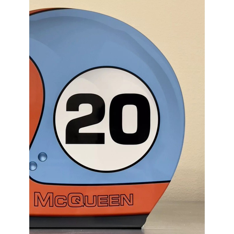 steve mcqueen RACING open face Helmet Style Sign lemans daytona