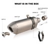 18.5'' Universal Slip-on Exhaust Muffler for Motorcycle ADV ATV UTV,