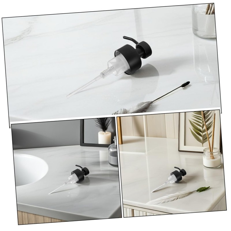Gatuida 2pcs Reusable Stainless Steel Soap Dispenser Pump Top Replacement
