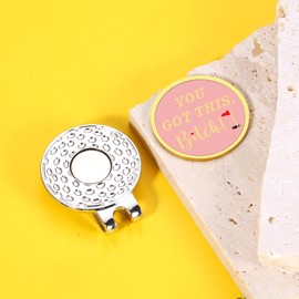 TI-EDC Funny Golf Women's Ball Marker Hat Clip, Womens Funny Golf Accessories, Funny Golf Ball Marker, Golf Accessories, Valentines Day Gifts for Women, Valentines Day Gifts for Girlfriend