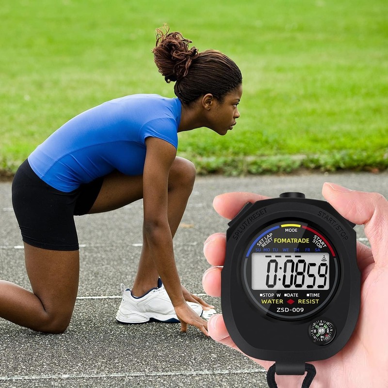 Fomatrade Digital Handheld Multi-Function Professional Electronic Chronograph Sports Stopwatch Timer