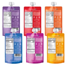 Designer Wellness Protein Smoothie, Real Fruit, 12g Protein, Low Carb, Zero Added Sugar, Gluten-Free, Non-GMO, No Artificial Colors or Flavors, Mix Variety, 12 Count