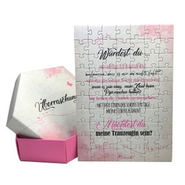 Tinkerella® A5 Puzzle 70 Pieces Would You Like to Be My Maid of Honour? Maid of Honour Questions Gift Surprise as a Question for Your Best Friend or Sister