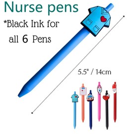 GZGRYTRC 6 Pcs Nurse Pens, Ballpoint Pen, Nurse Accessories for Work,Great As School Supplies Classroom Prizes Birthday Gifts Back To School Gifts Nurse Gifts&Nurse Graduation Gifts