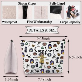 PLITI Coraline Fans Makeup Bag The Secret Door Thriller Movie Inspired Gift Ghost Mother Merchandise Zombie Inspired Gift (Corali 2009U)