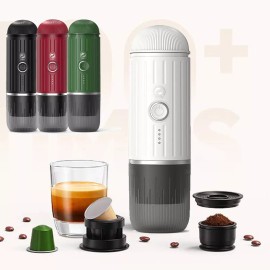 i Cafilas Portable Electric Espresso Machine Coffee Maker Fit Ground Coffee & NS Capsules - Green