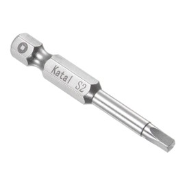 CoCud Magnetic Square Bits S2 Head 1/4 Inch Hex Shank 2 Inch Length S2 Steel 5 Points Tamper Proof Screwdriver Bits - (Use: for Electric Screwdriver) Pack of 1