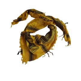 MILSPEC SURPLUS 100% Cotton Yellow and Black Shemagh Scarf Arab Keffiyeh Military Desert Head Neck Wrap R.R.P. £11.99