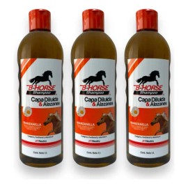 B-horse Shampoo Para Caballo Capa Diluida & Alazanes 1l X 3