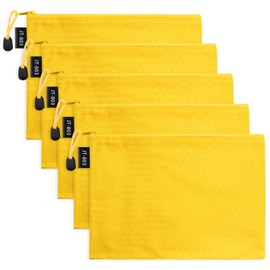 LUHIUMOYA A4 Document Wallet, Waterproof Document Bag with Zip, Bag for Paper, Documents, File, Cosmetics, Homework (Yellow)