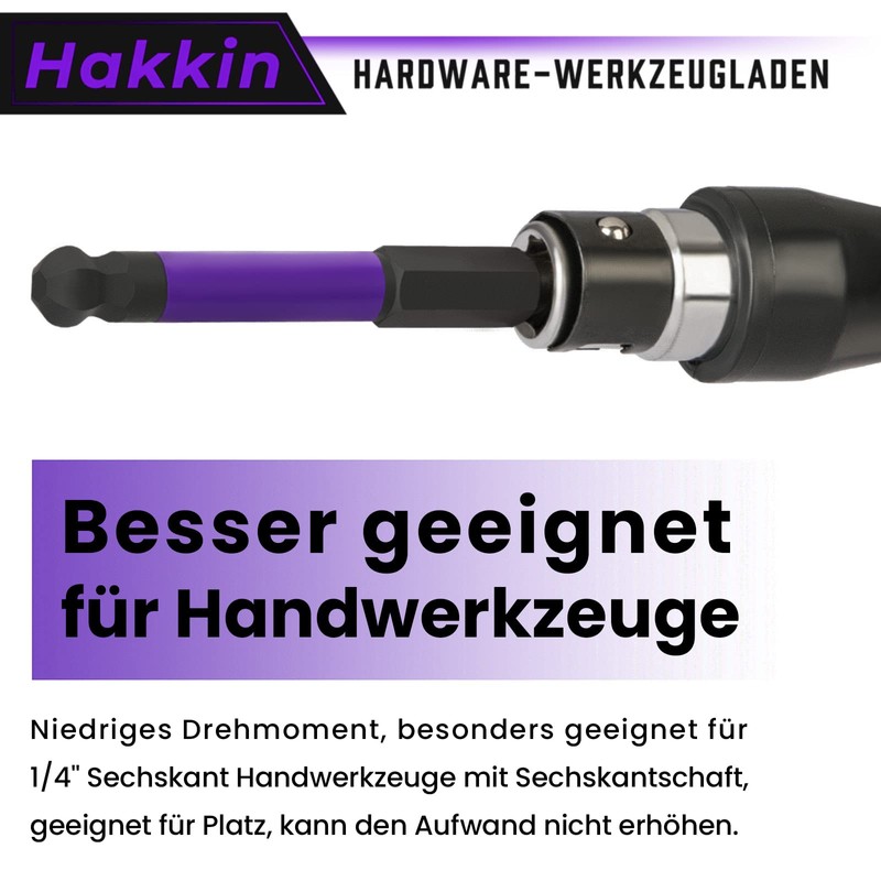 Hakkin Hexagonal Bit Set Long 12 Pieces 65 mm Ball