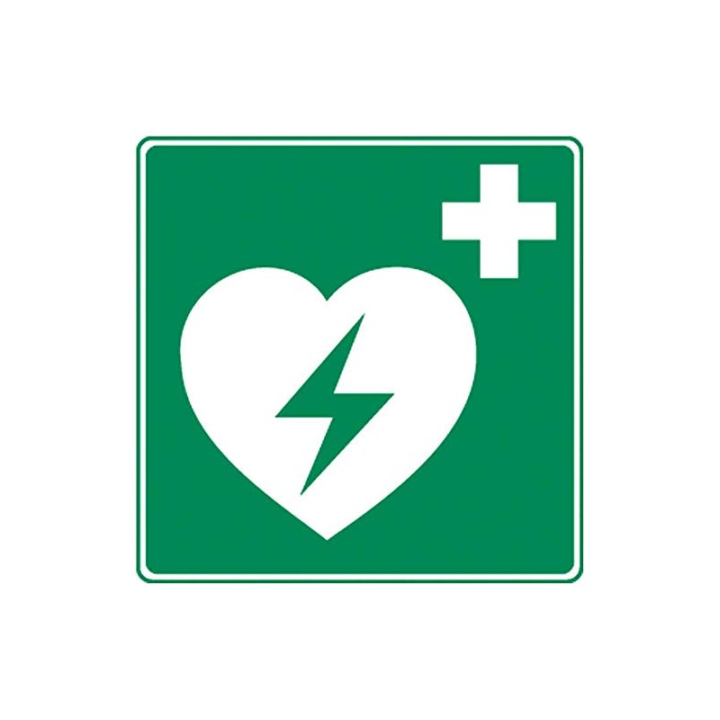 Holthaus Medical Rescue Sign Defibrillator Sign Notice Board Photoluminescent 20