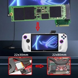 Jingelmall SSD Adapter PCIe 4.0 2230 to 2280 SSD Adapter Card for ROG Ally RC71L Gaming Handheld Console for Play Game(2023)