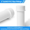 Cinsda 2 Inch SCH40 PVC Pipe End Cap Plug (6