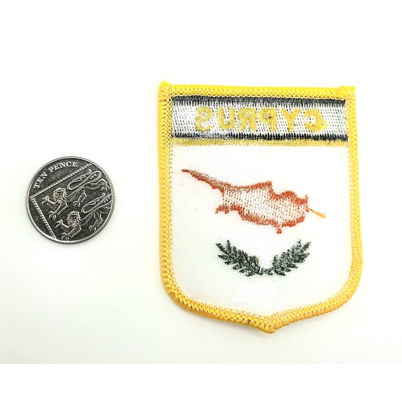 Cyprus Flag Embroidered Iron On Patch 1 Piece