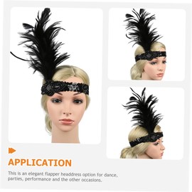 Beavorty 2pcs Women Headband Hair Accessory Roaring Flapper Hair Elegant Tea Party Headpiece for Women Comfortable and Versatile Vintage Costume Accessory