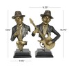 Deco 79 Polystone Musician Decorative Sculpture Home Decor Statues, Set