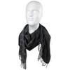 Rotfuchs Jacquard Woven Scarf Fashionable 100% Wool (Merino), Black Grey