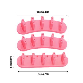 MWUMRCM Set of 3 Acrylic Nails Art Practice Stand, Comes with 10 Practice Nail Pieces Fingernail Display Stand, for Nail Tips Exercise, False Nail Manicure Tool