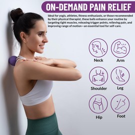 Silicone Massage Lacrosse Ball for Trigger Point Therapy, Muscle Knots, and Physical Therapy. Single Ball for Deep Tissue Massage and Myofascial Release. Latex-Free. (Purple Haze)