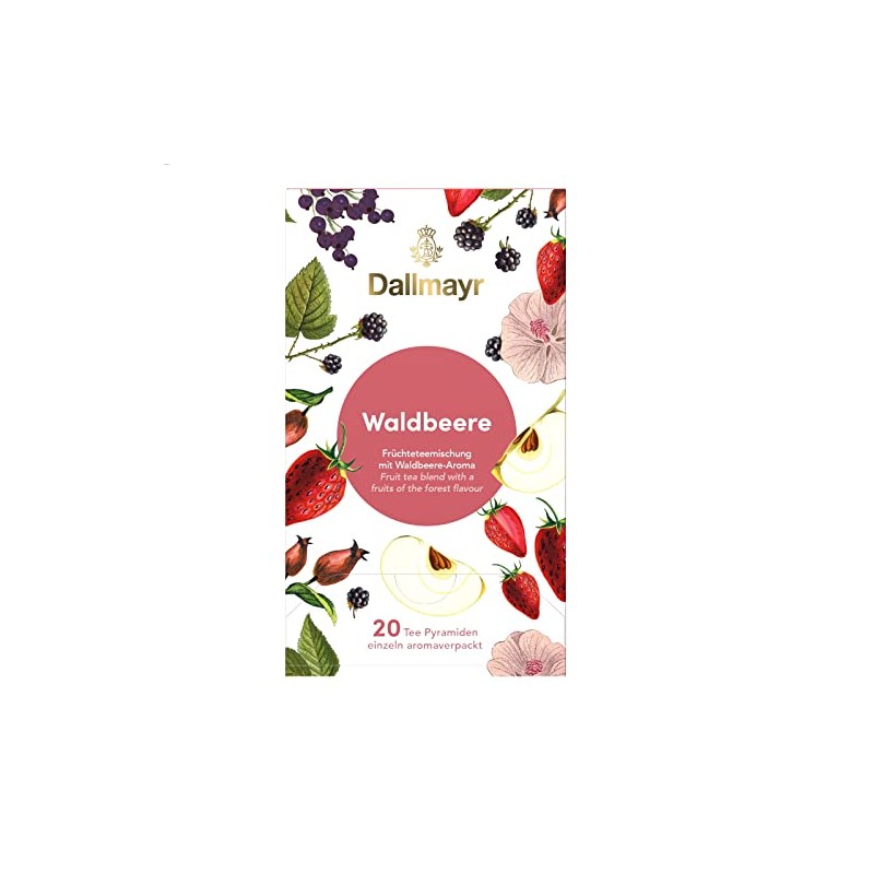 4 x Dallmayr Fruit Tea Wild Berry 20 Tea Pyramids
