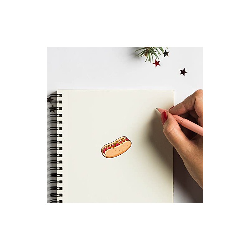 Hot Dog Stickers 1in for Scrapbooking, Arts, Craft, Kids DIY,