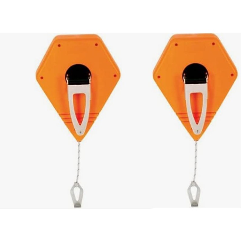 Zimpty 2PCS Keson P100 Octoganal Chalk Line Reel, 1.5mm String,