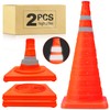 [2 Pack]28 Inch Collapsible Traffic Safety Cones - Parking Cones
