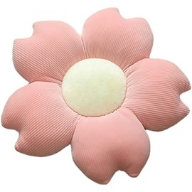 Lucky Sun Flower Floor Pillow Seating 27" Large Flower-Shaped Cushion Thick Plush Indoor and Outdoor Decoration Cushion 5 Colors and 3 Sizes for Choice (Pink Daisy Large(27"))