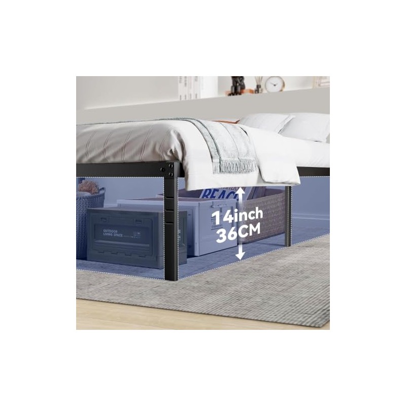 SAFONUS Base para Cama King Size,marco de Cama de Metal