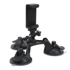 GOWENIC Car Tripod Suction Cup Holder, Strong Adsorption Tripod Suction Cup Holder with Adjustable Angle for Action Cameras Mobile Phones Gimbal Stabilizer