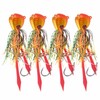 4Pcs 65g Fishing Artificial Baits Silicone Skirts Lures with Hook