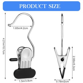 Clothes Pins 25-Pack Laundry Hook Hangers Clothes Hanger Clips for Closet Organizer Socks Towels Clips Heavy Duty Clothespins Bulk Clothes Hanger Clips for Wardrobe Travel Pants Socks Handbag