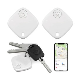 Bluetooth Tracker and Item Locator: Key Finder, Smart tag Item Finder Works with Apple Find My(only iOS Compatible),1 Year Replaceable Battery, Smart Tracker for Keys Bags Wallets Pet (White-3pack)
