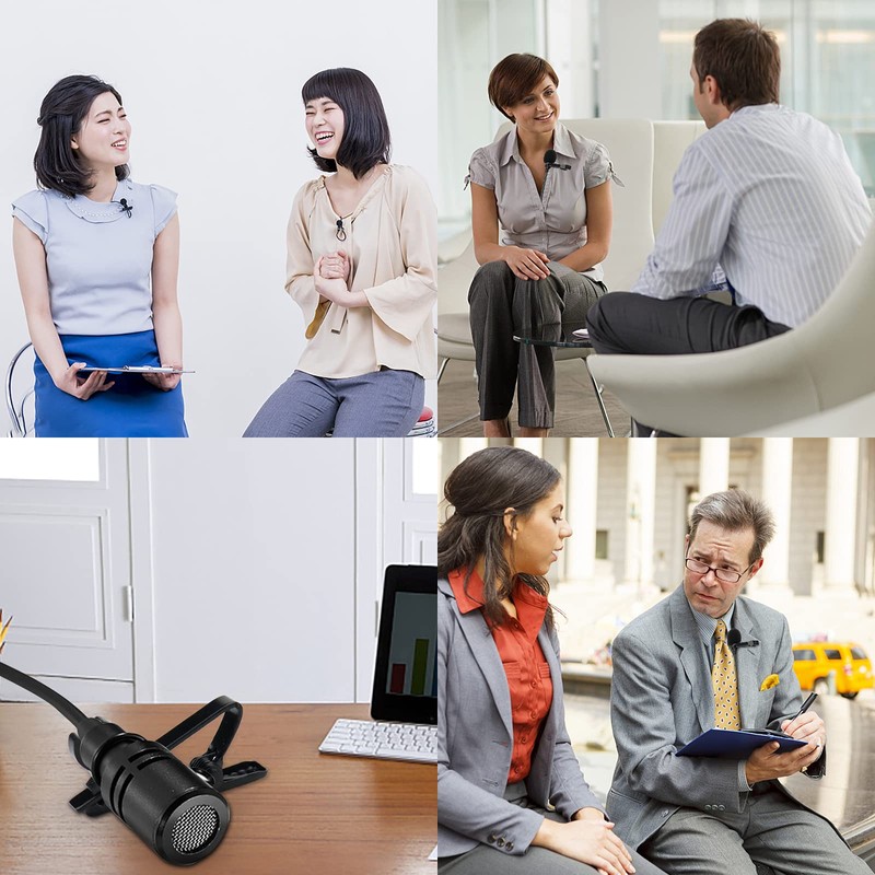 Lapel Mic Clip on Shirt Microphone Metal Tie and Plastic