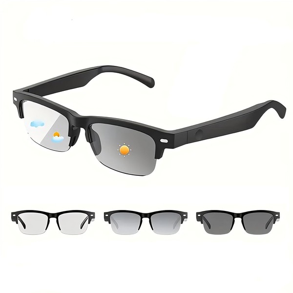 padom Smart Audio Sunglasses, Open-Ear Mic & Speakers, Photochromic Polarized