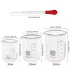 Unbranded Glass Graduated Cylinder Beaker Set 10ml 25ml 50ml 100ml