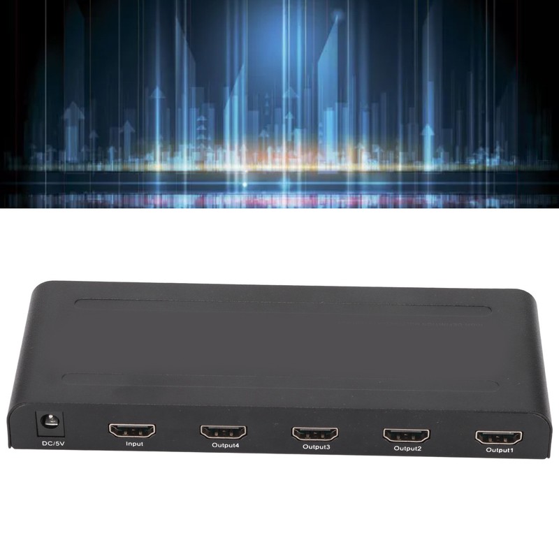 1x4 HD Multimedia Interface Splitter 4K 60hz 4 Port HD