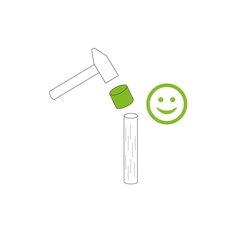 Alberts 211219 Impact Tool for Round Wood Posts Plastic Green