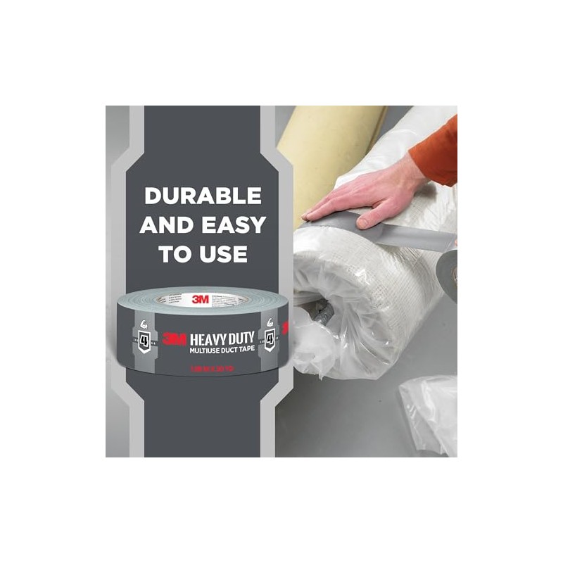 3M White Duct Tape, 1.88in x 45yd, 1 Roll, Heavy