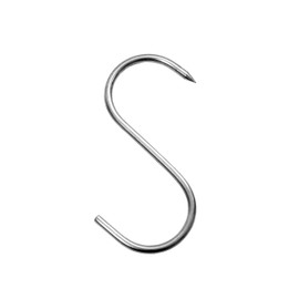 Wolfcut CNS Meat Hooks, S Hooks, Butcher Hooks, Smoking Hooks, Configuration: 140/6 mm, Pack of 10