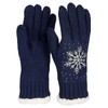 styleBREAKER 09010020 Women's Gloves with Embroidered Snowflake, Rhinestone and Fleece,