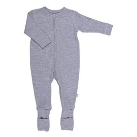 Joha Merino Wool Children's Sleepsuit Pyjams with fold-Over Foot Covers